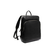 Nicola Full-Grain Leather Laptop Backpack da Donna in Classic 100% Full-Grain Leather - Full Exterior Front Profile View | Acquista online