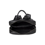Nicola Full-Grain Leather Laptop Backpack da Donna - Structured Side Profile Showing Gusset Depth &amp; Expansion Capacity