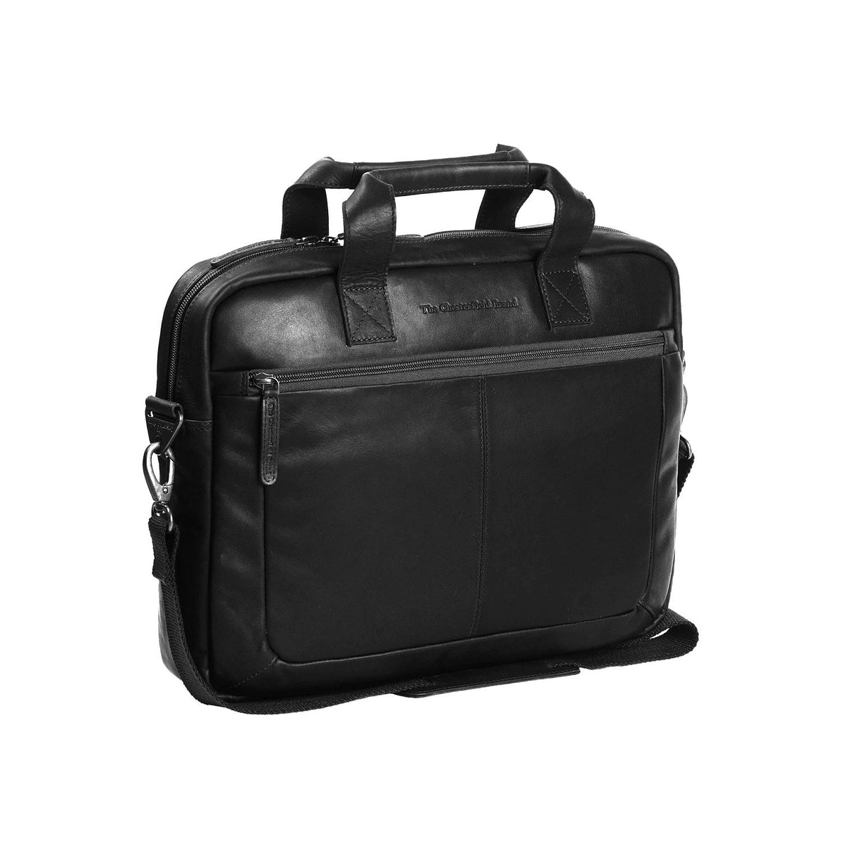 
Calvi Borsa porta PC in pelle pieno fiore in classica vera pelle pieno fiore 100% - Full Exterior Vista frontale e silhouette sartoriale | Acquista online