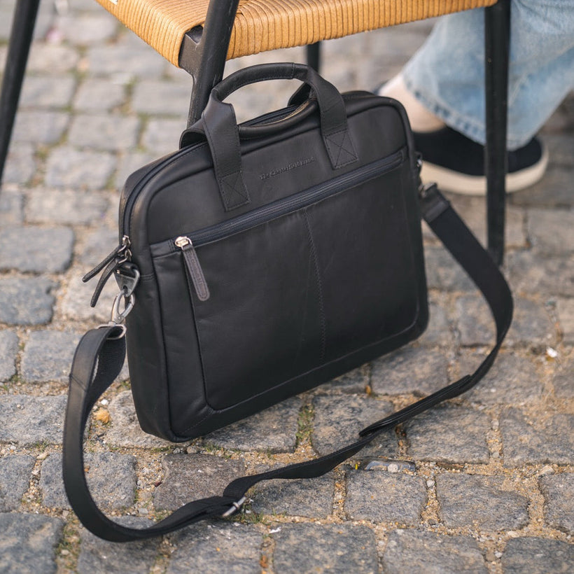 Calvi Full-Grain Leather Laptop Bag da Donna