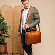 
Frazer Borsa porta PC in pelle pieno fiore – alternate product view 3