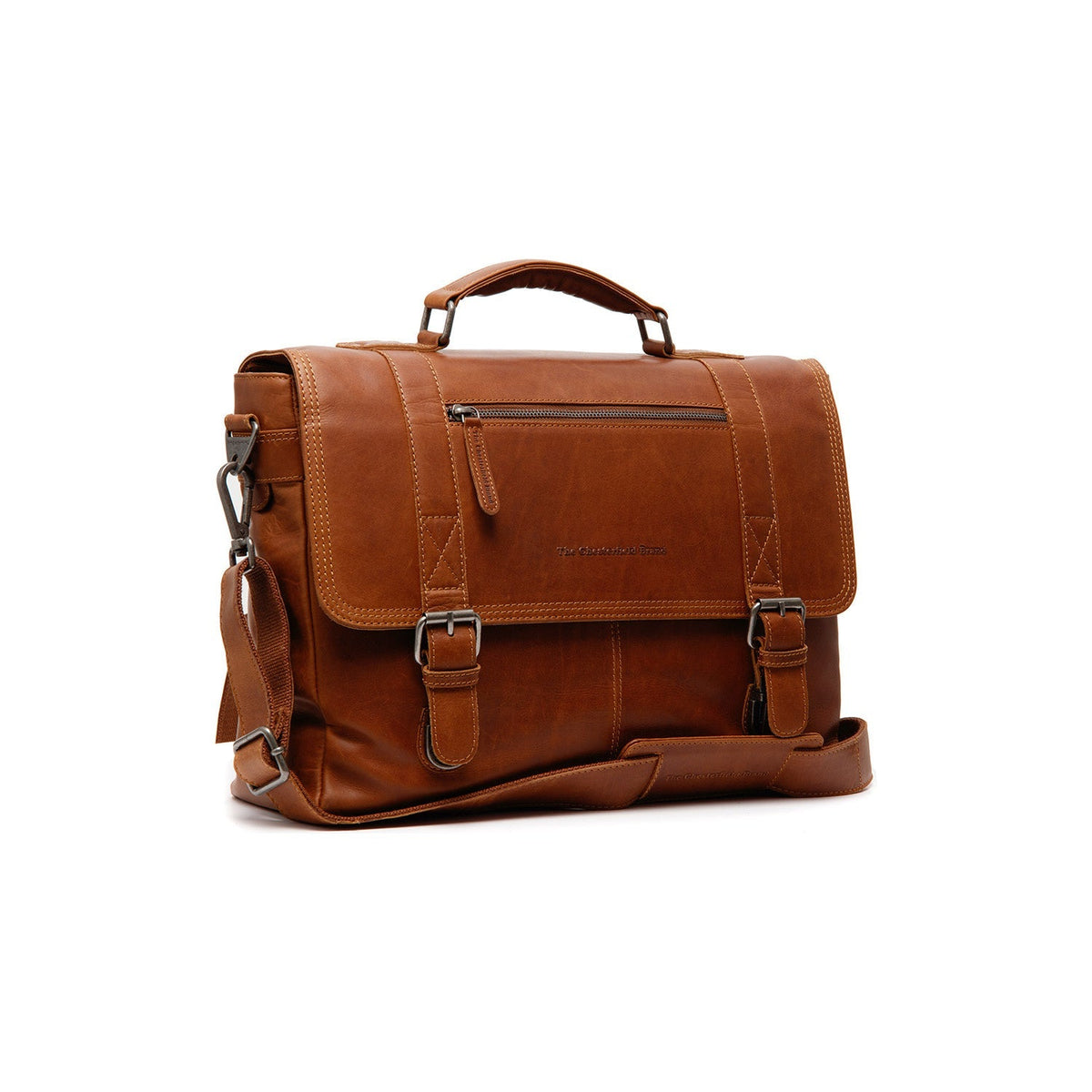 Arendal Borsa a tracolla in pelle pieno fiore - Full Exterior Vista frontale e silhouette sartoriale | Acquista online