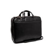 Iseo Full-Grain Leather Laptop Bag da Uomo in Classic 100% Full-Grain Leather - Full Exterior Front Profile View | Acquista online