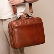 Iseo Full-Grain Leather Laptop Bag da Uomo – Vista prodotto alternativa 2