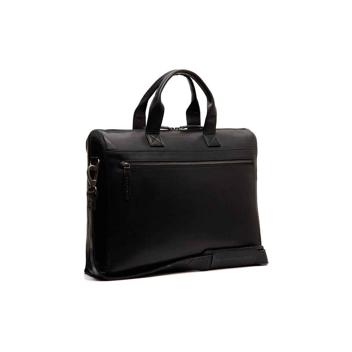 
Levanto Borsa porta PC in pelle pieno fiore in classica vera pelle pieno fiore 100% - Full Exterior Vista frontale e silhouette sartoriale | Acquista online