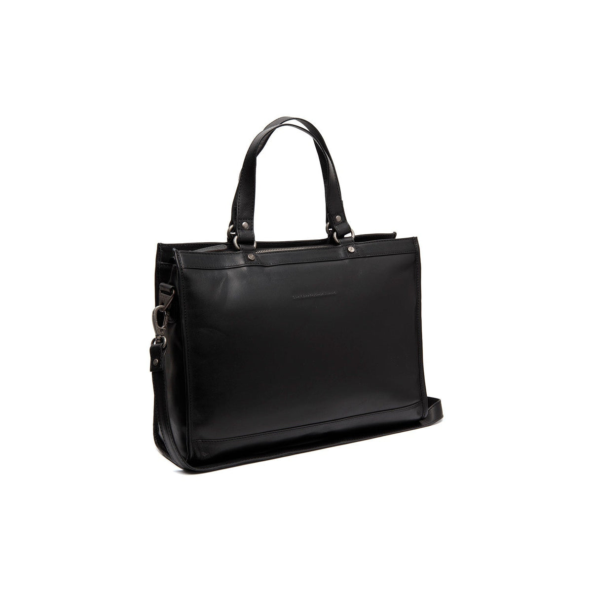 Manly Full-Grain Leather Laptop Bag in Classic 100% Full-Grain Leather - Full Exterior Front Profile View | Acquista online