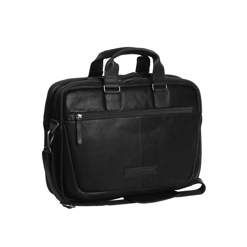 Seth Full-Grain Leather Laptop Bag da Uomo