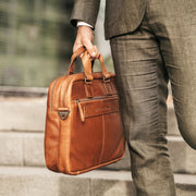 Seth Full-Grain Leather Laptop Bag da Uomo – Vista prodotto alternativa 3