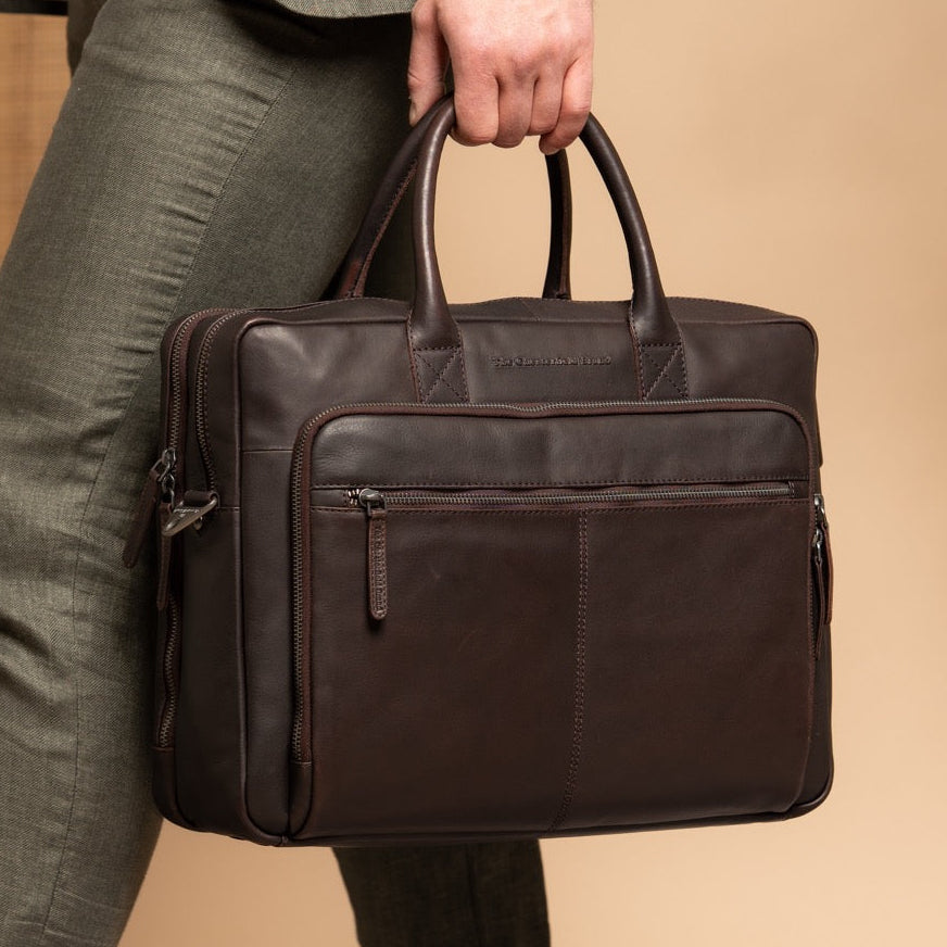 
Tacama Borsa porta PC in pelle pieno fiore – alternate product view 2
