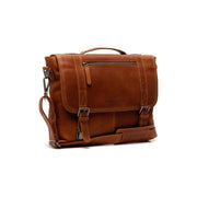 Veneto Full-Grain Leather Laptop Bag da Donna in Classic 100% Full-Grain Leather - Full Exterior Front Profile View | Acquista online