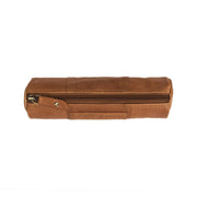 Cognac Leather Pencil Case Lea da Donna, detail view 4