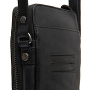 
Alesund Pelle Pieno Fiore Phone Bag - Vista laterale che mostra il taglio ergonomico delle maniche