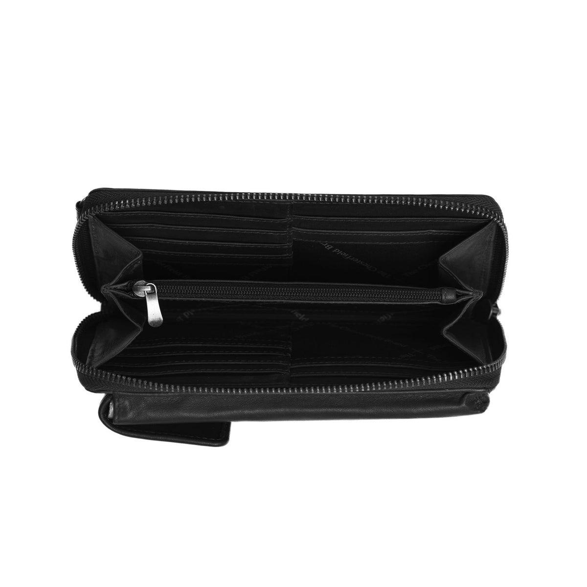 
Malaga Pelle Pieno Fiore Phone Bag - Vista laterale che mostra il taglio ergonomico delle maniche