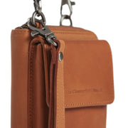 
Cognac Leather Phone Bag Malaga, detail view 7