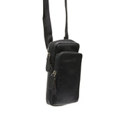 
Valdes Pelle Pieno Fiore Phone Bag in classica vera pelle pieno fiore 100% - Vista frontale e silhouette sartoriale | Acquista online