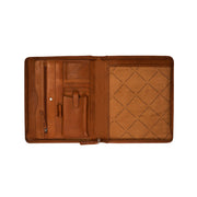 Cognac Leather Portfolio Barnet da Donna, detail view 1