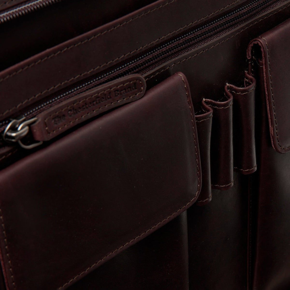 Brown Leather Portfolio Moreton da Donna, detail view 3