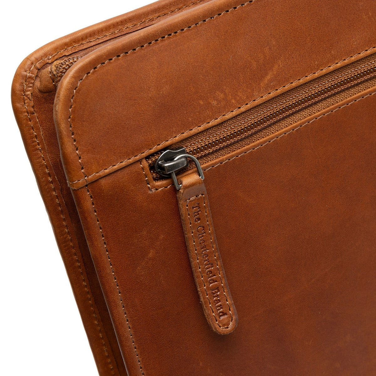 Cognac Leather Portfolio Moreton da Donna, detail view 4