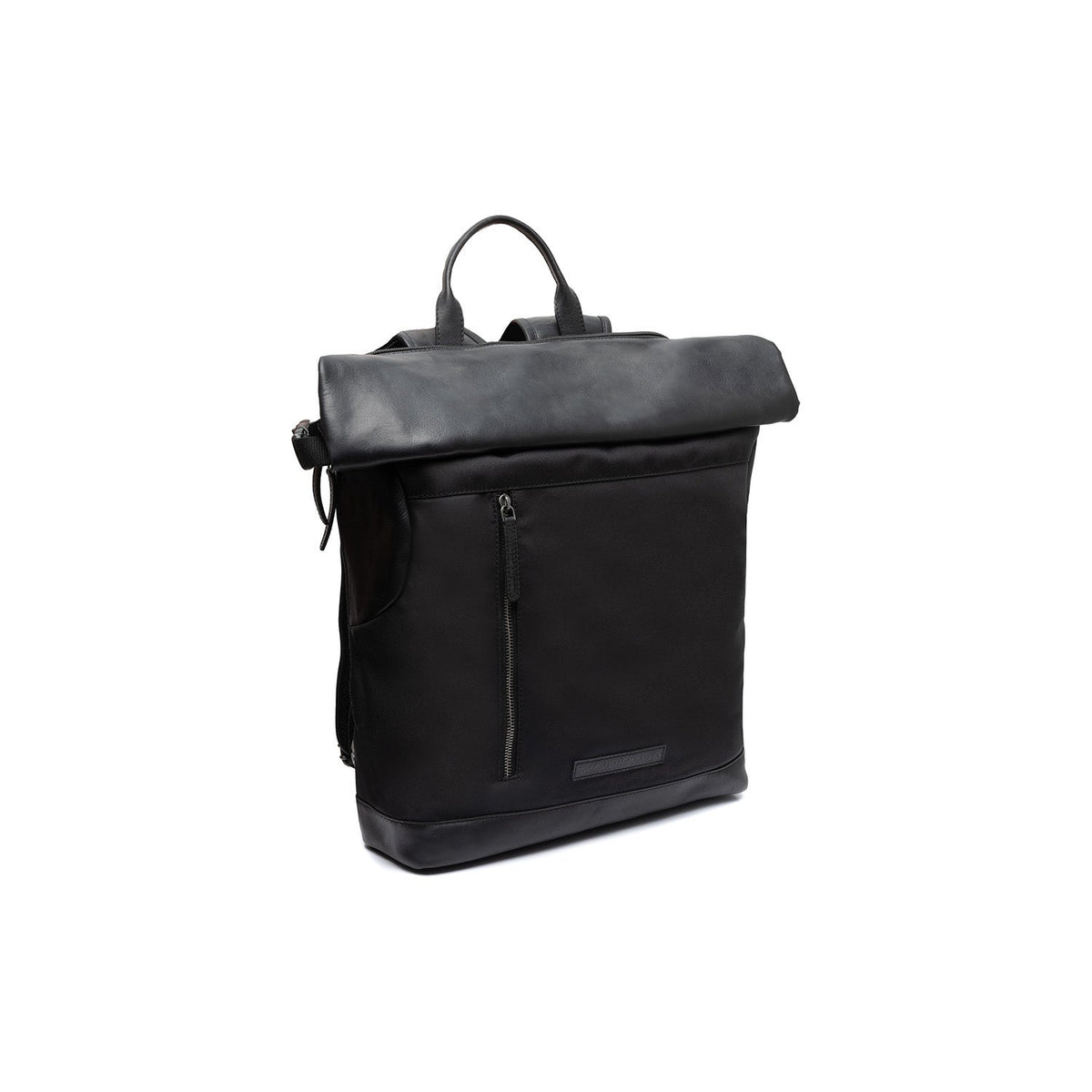Bornholm Full-Grain Leather Roll-top Backpack da Donna in Classic 100% Full-Grain Leather - Full Exterior Front Profile View | Acquista online