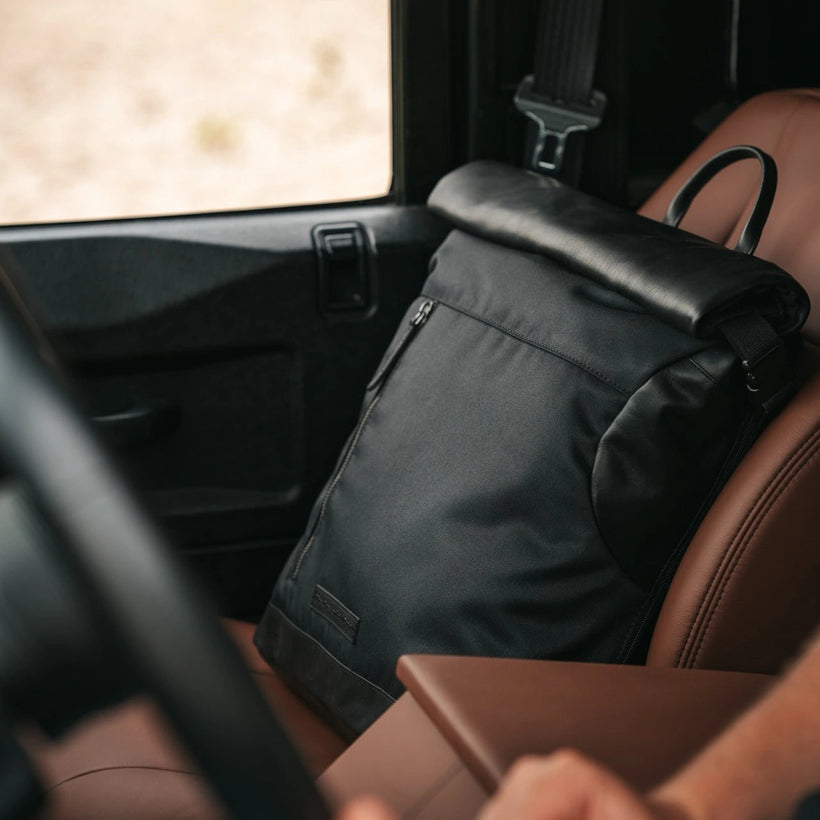 Bornholm Full-Grain Leather Roll-top Backpack da Donna