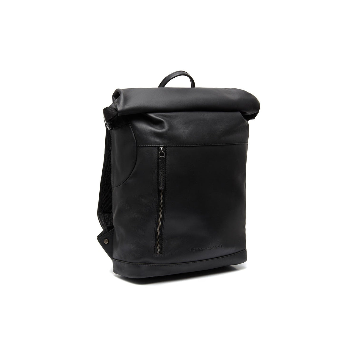 Mazara Full-Grain Leather Roll-top Backpack da Donna in Classic 100% Full-Grain Leather - Full Exterior Front Profile View | Acquista online