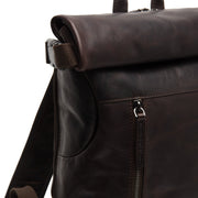 Mazara Full-Grain Leather Roll-top Backpack da Donna – Vista prodotto alternativa 2