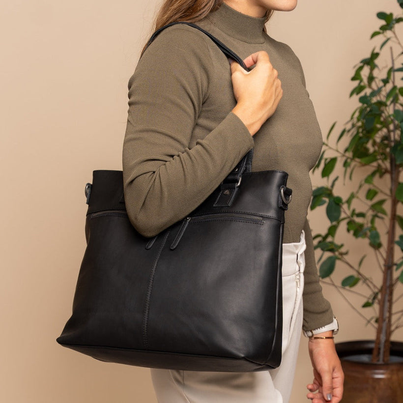 Rome Full-Grain Leather Shopper da Donna
