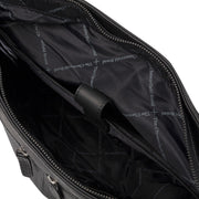 Rome Full-Grain Leather Shopper da Donna - Structured Side Profile Showing Gusset Depth &amp; Expansion Capacity