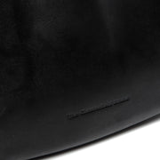 Alexandria Full-Grain Leather Shoulder Bag da Donna - Structured Side Profile Showing Gusset Depth &amp; Expansion Capacity
