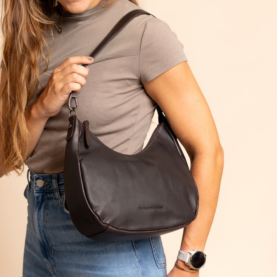 Alexandria Full-Grain Leather Shoulder Bag da Donna – Vista prodotto alternativa 2
