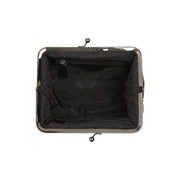 Solid Antique Brass Hardware &amp; Heavy-Duty Dual Zipper Detail on Andrade Full-Grain Leather Shoulder Bag da Donna