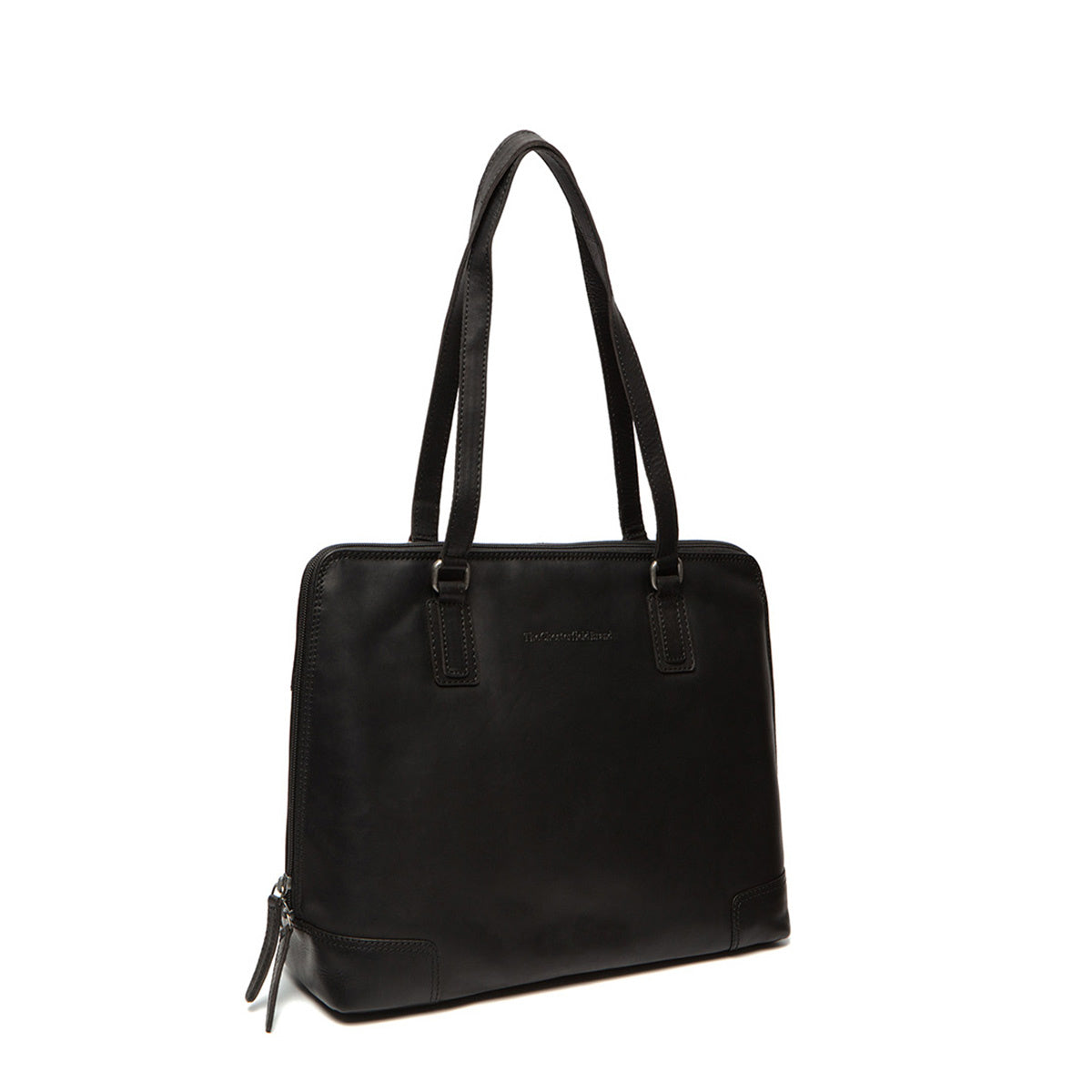 Flint Full-Grain Leather Shoulder Bag da Donna in Classic 100% Full-Grain Leather - Full Exterior Front Profile View | Acquista online