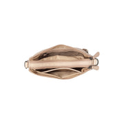 Solid Antique Brass Hardware &amp; Heavy-Duty Dual Zipper Detail on Irving Full-Grain Leather Shoulder Bag da Donna
