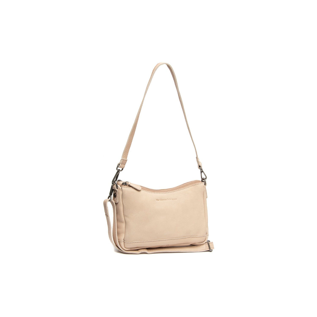 Irving Full-Grain Leather Shoulder Bag da Donna in Classic 100% Full-Grain Leather - Full Exterior Front Profile View | Acquista online