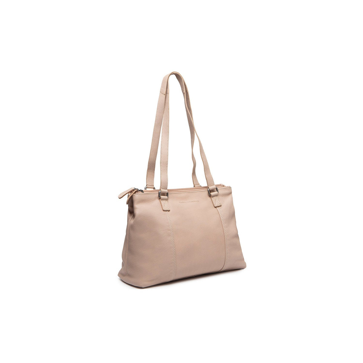 Marvos Full-Grain Leather Shoulder Bag da Donna in Classic 100% Full-Grain Leather - Full Exterior Front Profile View | Acquista online