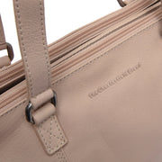 Marvos Full-Grain Leather Shoulder Bag da Donna - Structured Side Profile Showing Gusset Depth &amp; Expansion Capacity