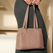 Marvos Full-Grain Leather Shoulder Bag da Donna – Vista prodotto alternativa 3