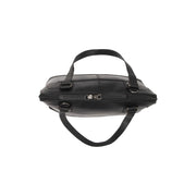 Solid Antique Brass Hardware &amp; Heavy-Duty Dual Zipper Detail on Seron Full-Grain Leather Shoulder Bag da Donna