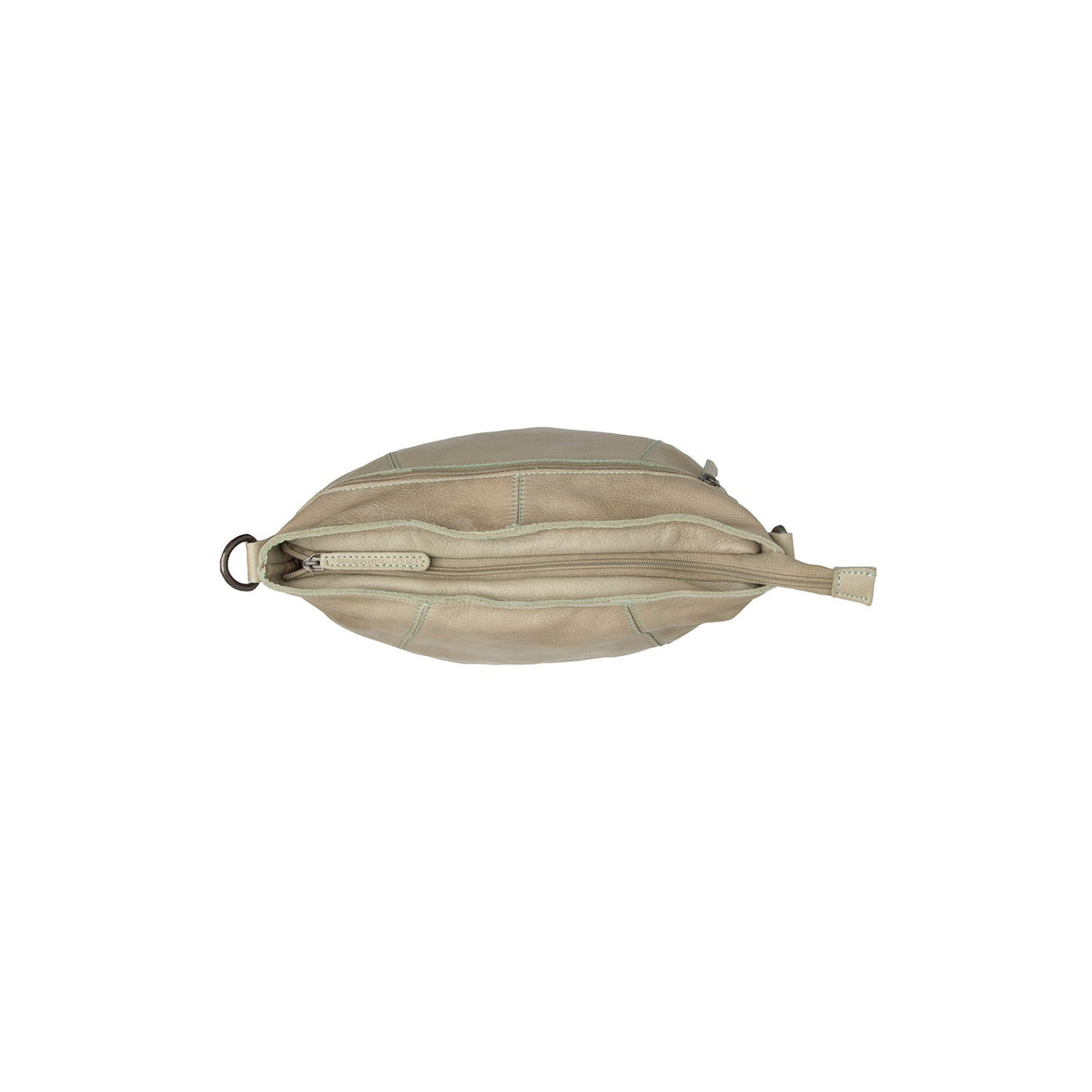 Sintra Full-Grain Leather Shoulder Bag - Profilo laterale strutturato con profondità del soffietto