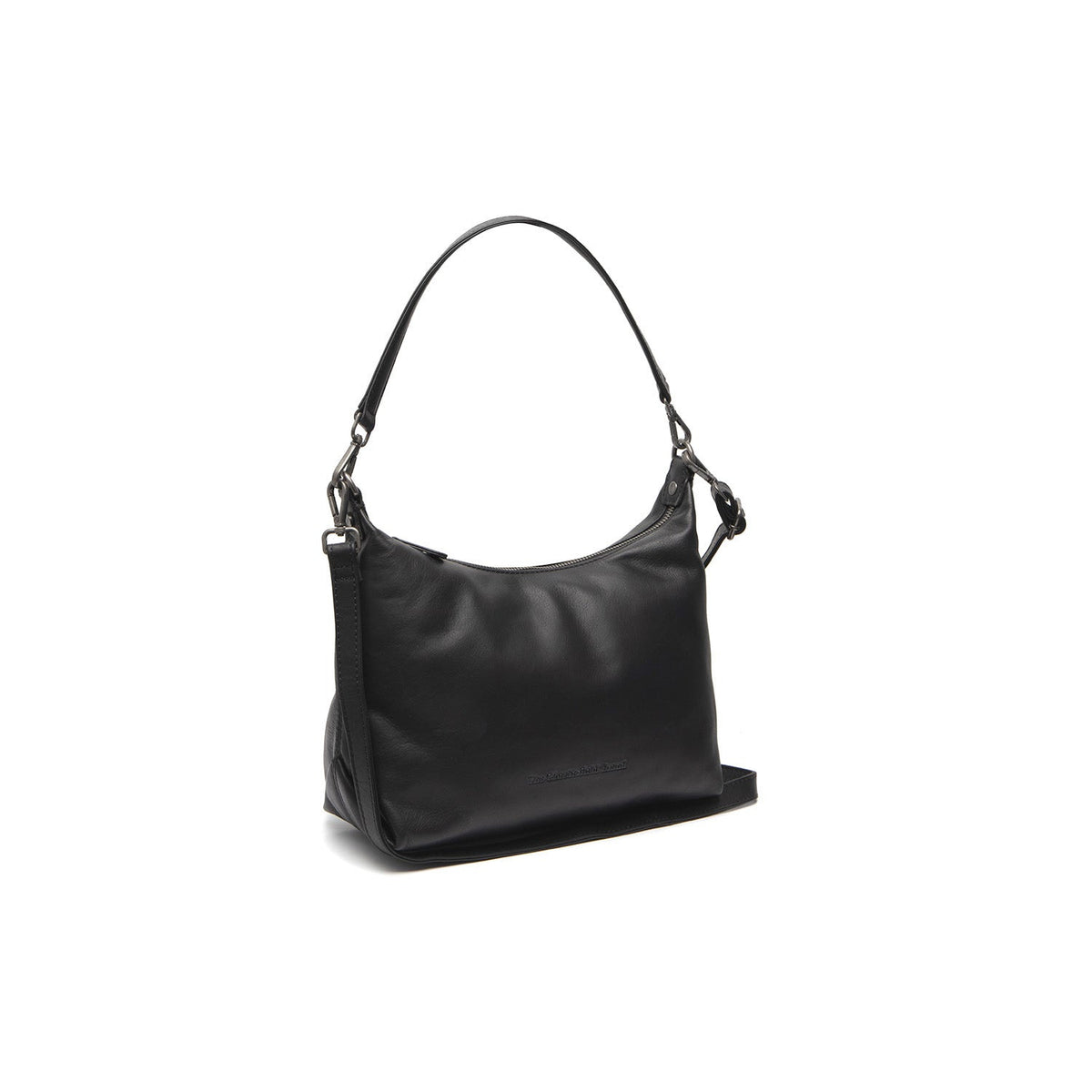 Skara Full-Grain Leather Shoulder Bag da Donna in Classic 100% Full-Grain Leather - Full Exterior Front Profile View | Acquista online
