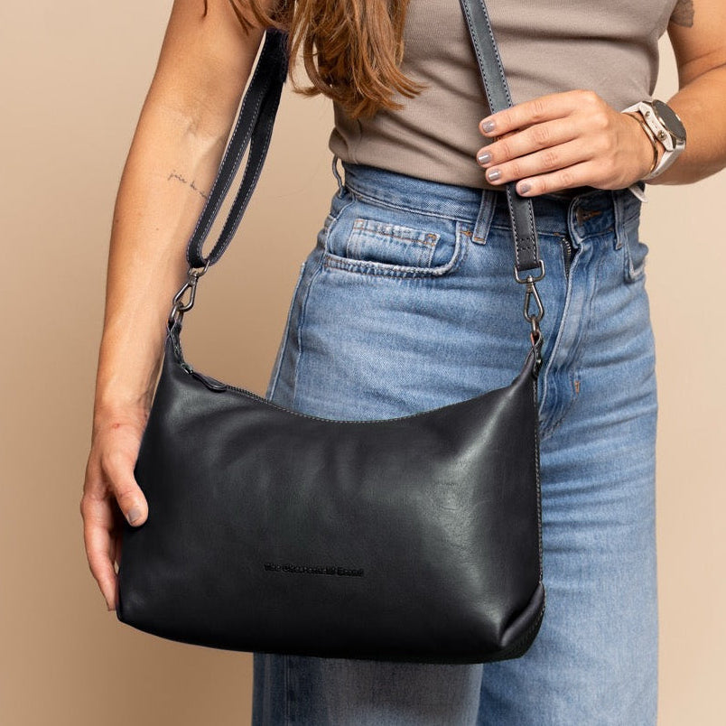 Skara Full-Grain Leather Shoulder Bag da Donna