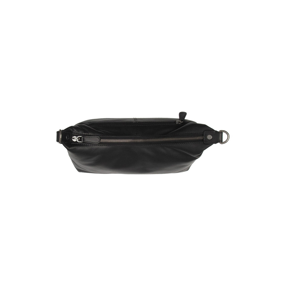 Skara Full-Grain Leather Shoulder Bag da Donna - Structured Side Profile Showing Gusset Depth &amp; Expansion Capacity