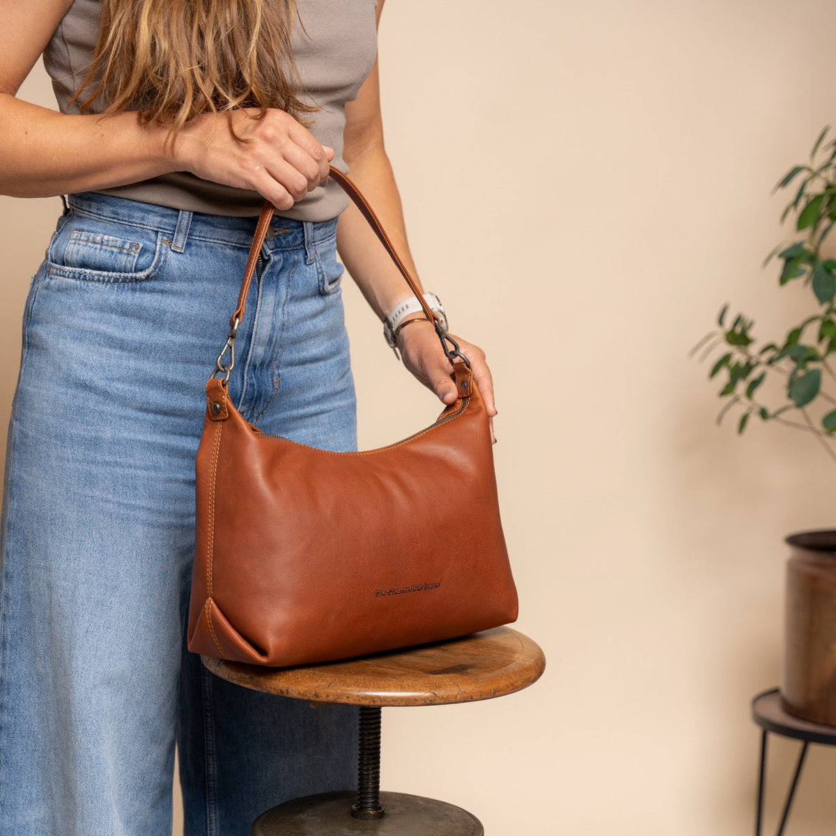 Skara Full-Grain Leather Shoulder Bag da Donna – Vista prodotto alternativa 3