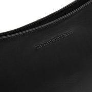 Solid Antique Brass Hardware &amp; Heavy-Duty Dual Zipper Detail on Valentano Full-Grain Leather Shoulder Bag da Donna