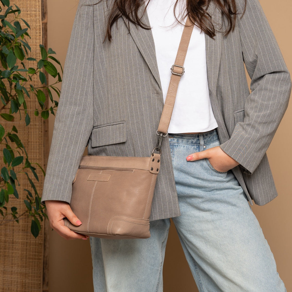 
Zarita Borsa a spalla in pelle pieno fiore – alternate product view 3
