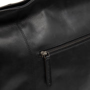 Zira Full-Grain Leather Shoulder Bag da Donna - Structured Side Profile Showing Gusset Depth &amp; Expansion Capacity