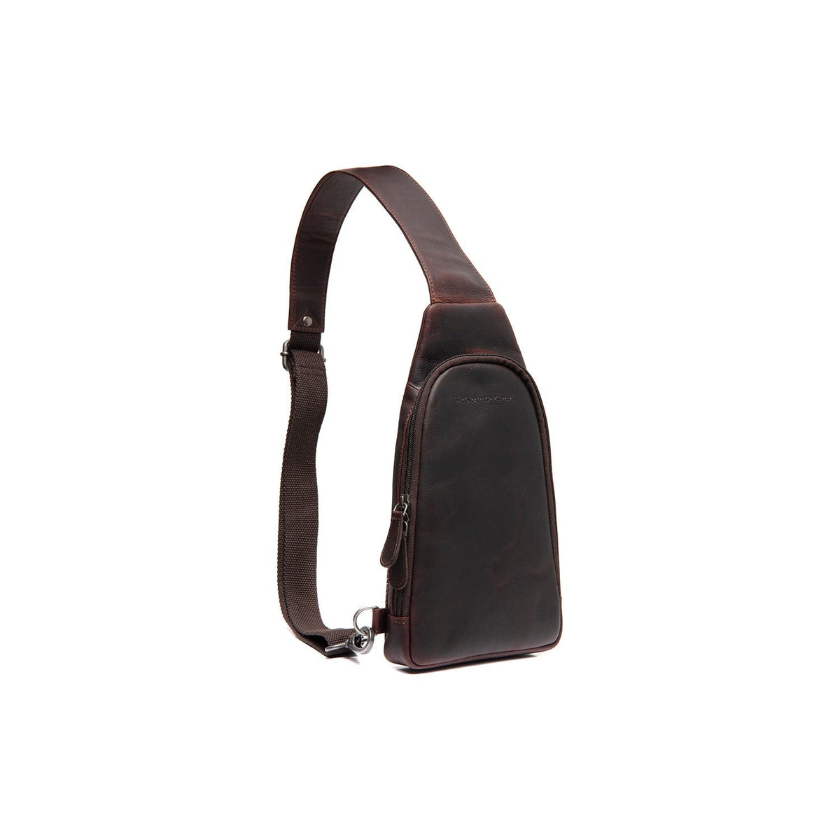 Brown Leather Sling Bag Bowey da Donna, front view