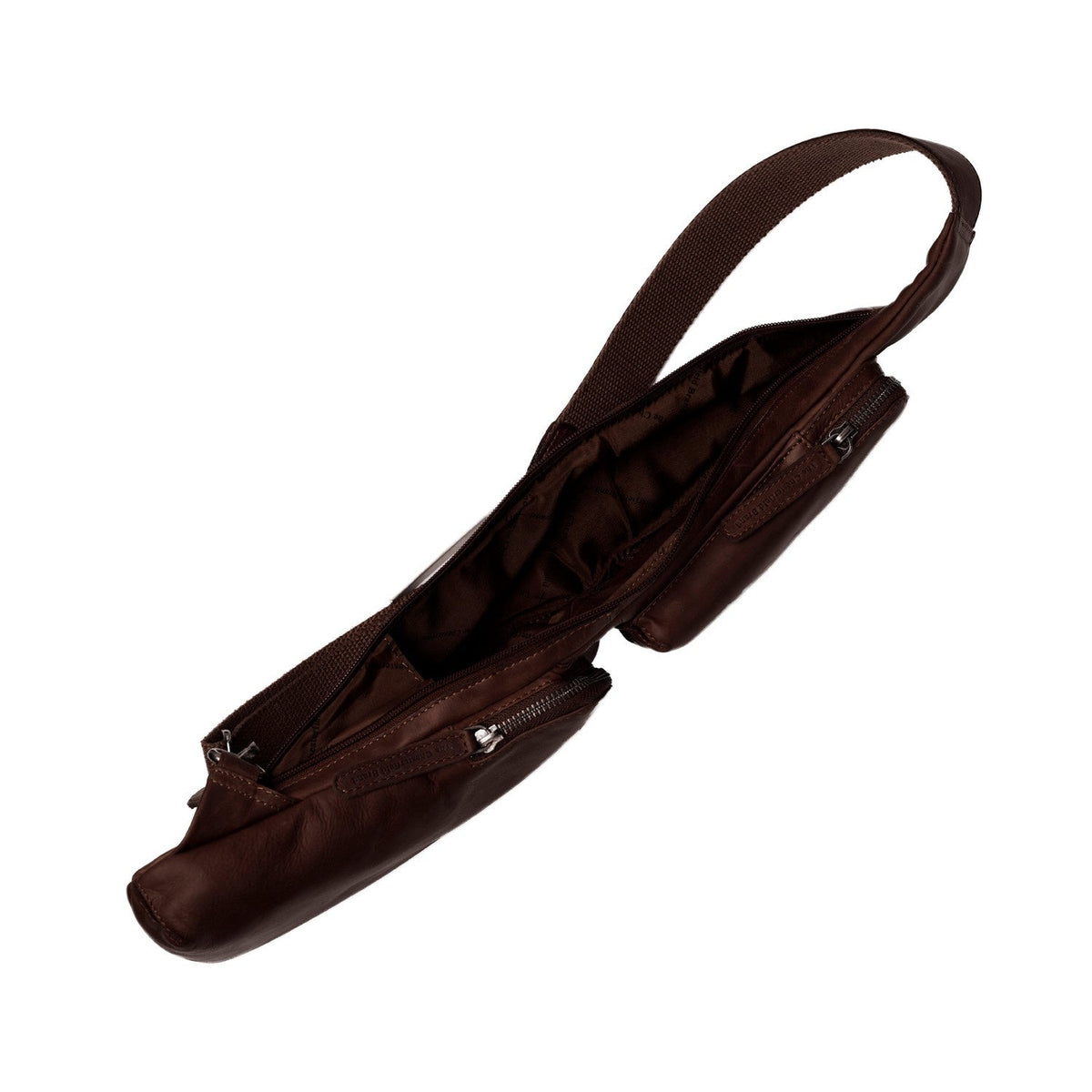 Brown Leather Sling Bag Logan da Donna, detail view 3