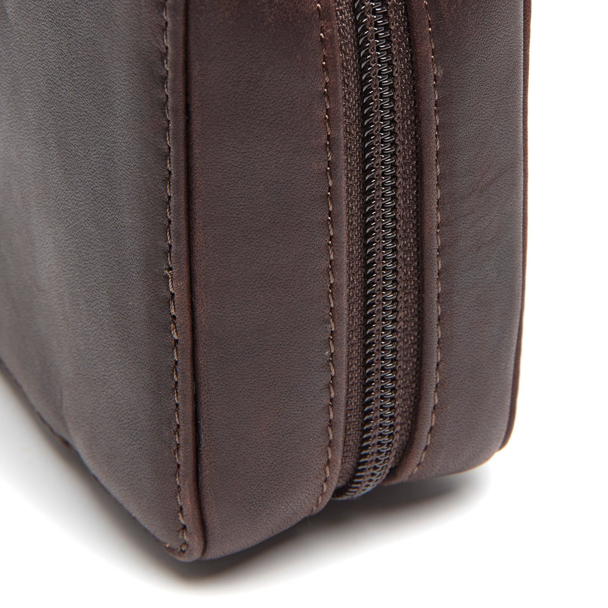Brown Leather Tech-Organizer Ardan da Donna, detail view 1
