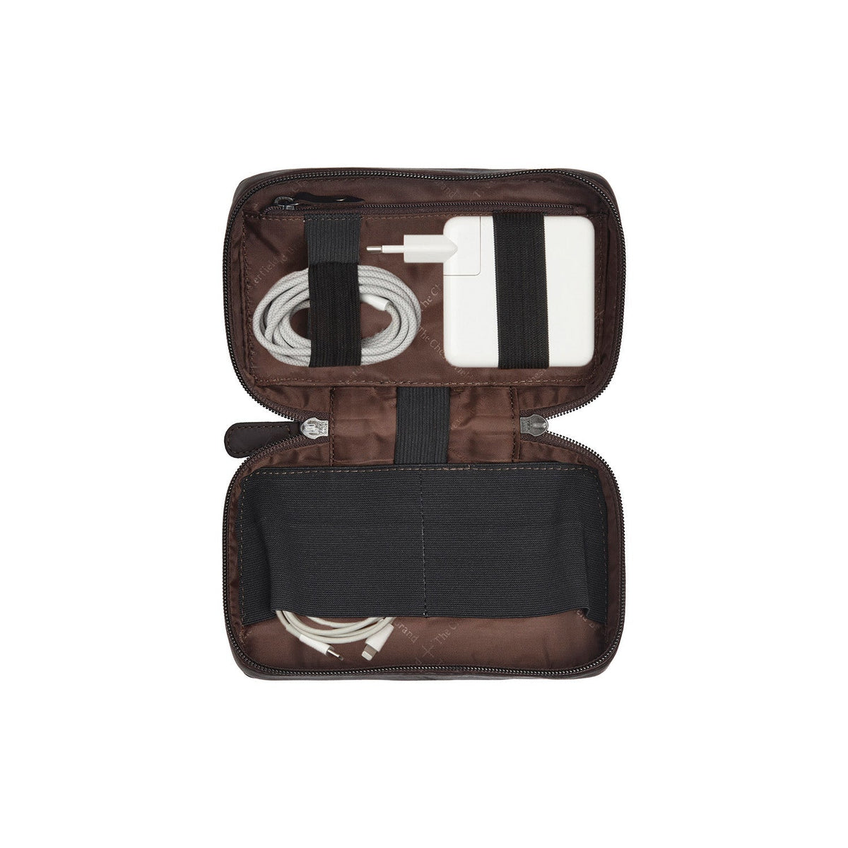 Tailored Rib Cuffs &amp; Hem Craftsmanship Construction Detail on Leather Tech-Organizer Ardan da Donna
